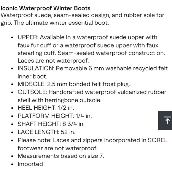 Sorel Women’s Joan of Arctic Waterproof Winter Boots Black Suede Rubber Size 7 - Picture 14 of 16